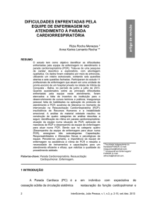 1 Dificuldades enfrentadas pela equipe de enfermagem no