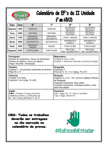 ENSINO FUNDAMENTAL EF`s da II Unidade 6º ao 9º ANO