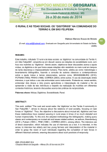 o rural e às teias sociais: os “digitórios” na comunidade - Unifal-MG