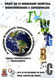 IV WGBC – Workshop Genética, Biodiversidade e - Início