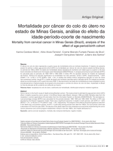 Mortalidade por câncer do colo do útero no estado de Minas Gerais