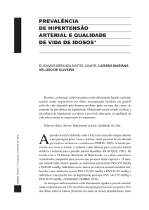 prevalência de hipertensão arterial e qualidade de vida de idosos