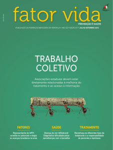 leia a edição - Federação Brasileira de Hemofilia