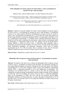 Efeito alelopático de extratos aquosos de Setaria italica L