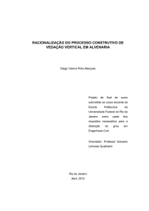 racionalização do processo construtivo de