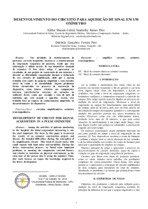 desenvolvimento do circuito para aquisição de sinal em um oxímetro