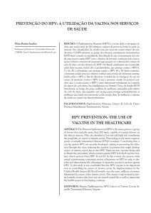 hpv prevention: the use of vaccine in the healthcare prevenção do