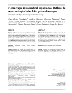 Hemorragia intracerebral espontânea: Reflexo da monitorização