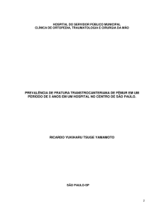 prevalência de fratura transtrocanteriana de fêmur em um período