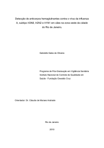 Detecção de anticorpos hemaglutinantes contra o - Arca