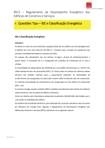 F. Questões Tipo – IEE e Classificação Energética