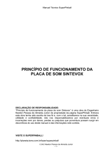 PRINCÍPIO DE FUNCIONAMENTO DA PLACA DE SOM SINTEVOX