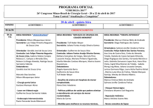 programa oficial - 26º Congresso Minas