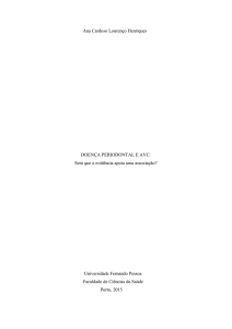 Ana Cardoso Lourenço Henriques DOENÇA PERIODONTAL E AVC