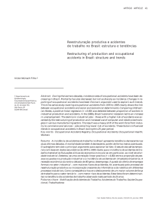 Reestruturação produtiva e acidentes de