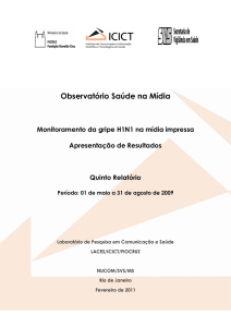 relatório H1N12009 finalizado - Observatório Saúde na Mídia