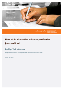 Uma visão alternativa sobre a questão dos juros no Brasil