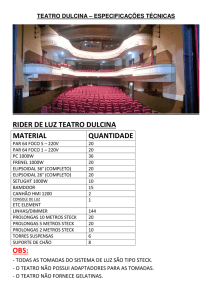 Acesse aqui as Especificações técnicas do Teatro Dulcina