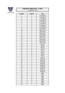 gabarito simulado - 3º ano