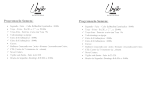 Programação Semanal Programação Semanal