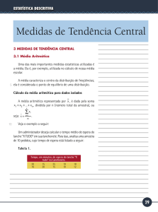 Medidas de Tendência Central