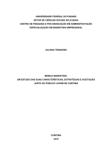Mobile Marketing: um estudo das suas características, estratégias e