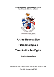 Artrite Reumatóide Fisiopatologia e Terapêutica biológica