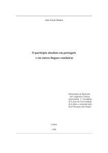 O particípio absoluto em português e em outras línguas