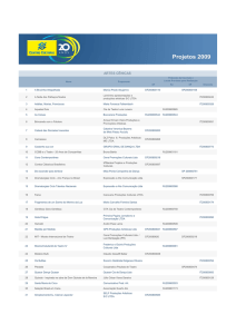 Lista de projetos CCBB