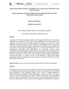 popularizando newton: tendências na educação científica do século