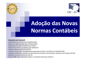 Adoção das Novas Normas Contábeis - CRC-ES