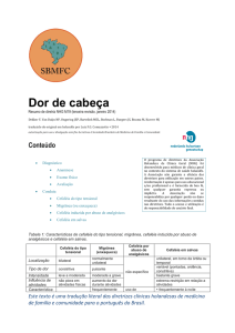 Dor de cabeça - Sociedade Brasileira de Medicina de Família e