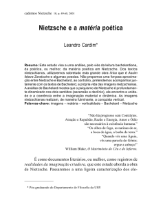 Nietzsche e a matéria poética - grupo de estudos nietzsche