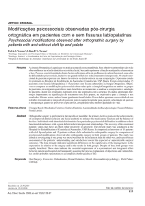 Modificações psicossociais observadas pós-cirurgia