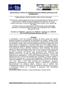 prevalência e perfil de sensibilidade bacteriana em éguas com