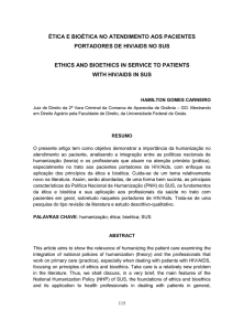 ÉTICA E BIOÉTICA NO ATENDIMENTO AOS PACIENTES