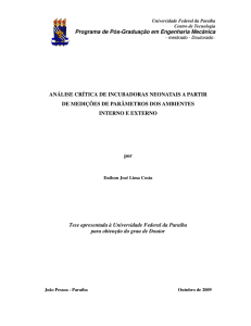 ANÁLISE CRÍTICA DE INCUBADORAS NEONATAIS - TEDE
