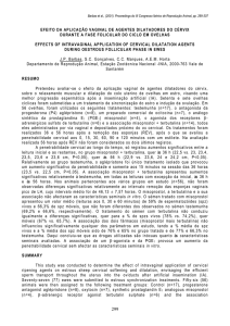 efeito da aplicação vaginal de agentes dilatadores do cérvix durante