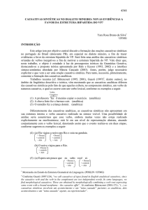 CAUSATIVAS SINTÉTICAS NO DIALETO MINEIRO: NOVAS