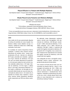 Efusão Pleural numa Paciente com Mieloma