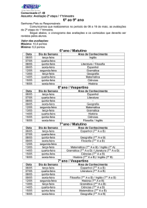 avaliação 2º etapa 1º trimestre