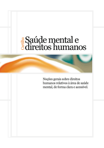 Cartilha: Saúde Mental e Direitos Humanos