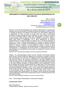 mapeamento geomorfológico da bacia hidrográfica do - Unifal-MG