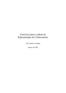 Exercícios para a cadeira de Representação do Conhecimento