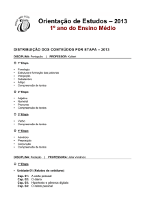 Orientação de Estudos – 2013