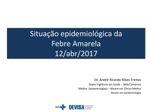 Situação Epidemiológica da Febre Amarela