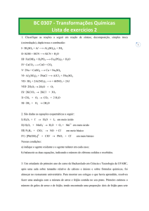 Lista de exercícios 2 - BC-0307 - Transformações químicas