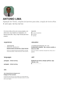 ANTONIO LIMA | Digitação de Textos, criações de banners para