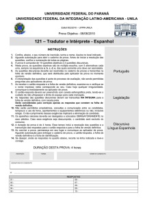 121 – Tradutor e Intérprete - Espanhol - NC