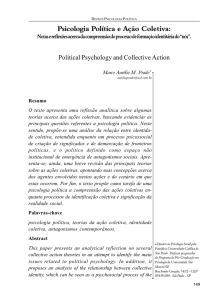 Psicologia Política e Ação Coletiva